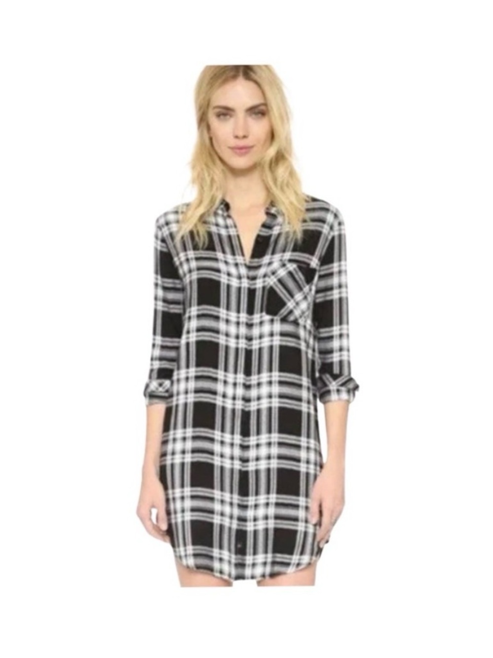 Rails Sawyer Black & White Shirtdress - Small